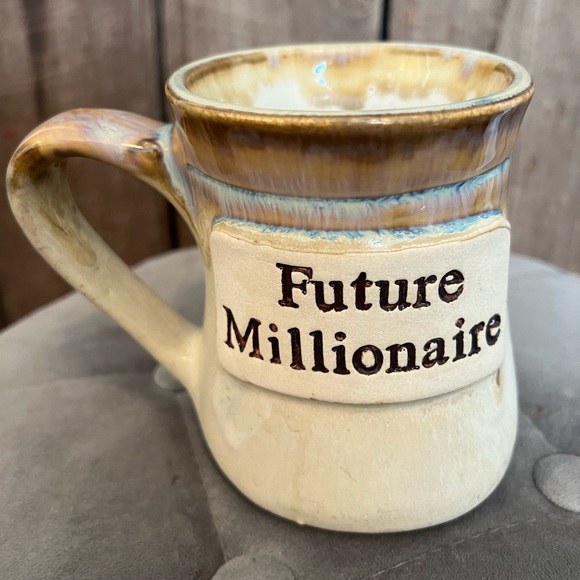 Large “Future millionaire” pottery mug - Picture 1 of 7